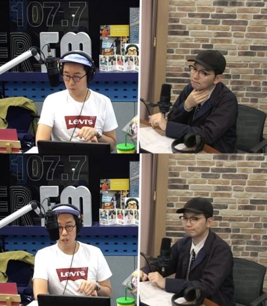 개그맨 김영철, 배우 이동휘/사진=SBS 파워FM ‘김영철의 파워FM’