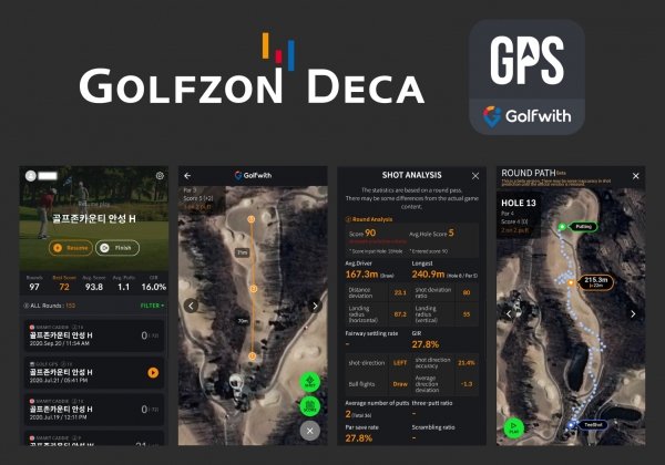 골프존데카의 스마트폰용 골프 앱인 ‘Golfwith(골프위드) GOLF GPS’