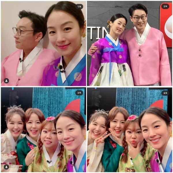 Comedian Lee Hwi-jae's wife, Moon Jeong-won, left a certification shot on her SNS on the 29th, appearing on TV Chosun's'The Taste of Wife' in a fine hanbok./Photo = Moon Jung-won SNS