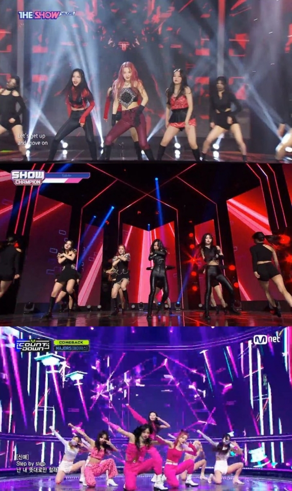 걸그룹 메이져스(MAJORS) /사진=Mnet '엠카운트다운', SBS MTV '더쇼', MBC M '쇼! 챔피언'