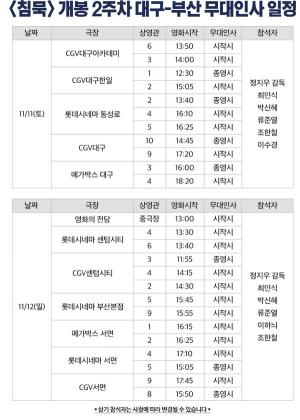 ‘침묵’ 최민식·박신혜·류준열·이하늬, 개봉 2주차 대구·부산 무대인사 확정