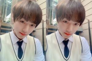 Park Ji-hoon, Gongju-young 100% school uniform selfie released.. Encourages watching the first episode of&apos;Love Revolution&apos;
