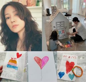 권상우♥손태영, 7살 딸이 만들어준 어버이날 카드와 팔찌 자랑