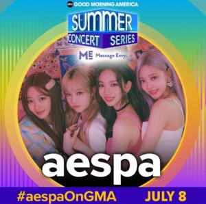 에스파, K팝 걸그룹 최초 美 GMA 서머 콘서트 출연...신곡 &apos;걸스&apos; 무대 첫 공개