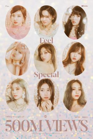 트와이스, 'Feel Special' 뮤비 유튜브 5억 뷰 달성! 글로벌 최정상 인기 입증