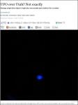 푸른빛 UFO 포착… 네티즌들 “도대체 정체가 뭐야”