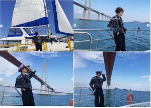 离开Sowon Ham的商务旅行演变成游艇的船长？彰显奢华地位