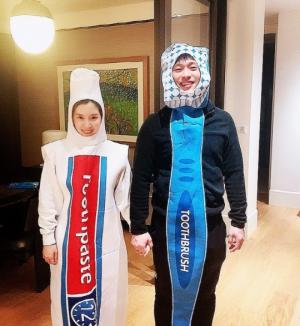 &apos;Newlywed&apos; Ham Yeon-ji couple, toothpaste + toothbrush transformation "Happy Halloween"