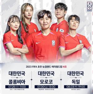 2023 FIFA 호주·뉴질랜드 여자월드컵...한국 대표팀 중계방송 일정은?